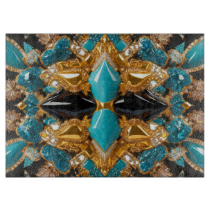 Glasspanplatte mit den Bahamas-Farben Schneidebrett