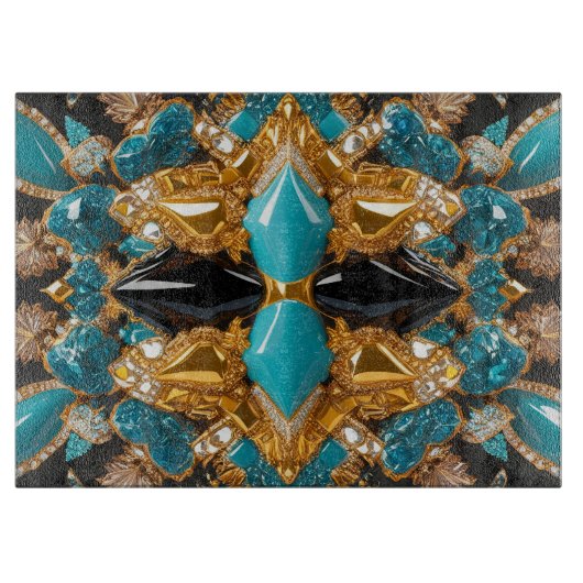 Glasspanplatte mit den Bahamas-Farben Schneidebrett (Vorderseite)