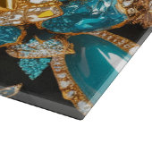 Glasspanplatte mit den Bahamas-Farben Schneidebrett (Ecke)