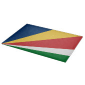 Glasspanplatte mit den Farben der Seychellen Schneidebrett (Ecke)