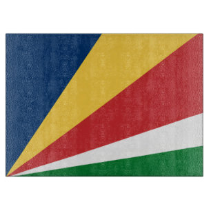 Glasspanplatte mit den Farben der Seychellen Schneidebrett