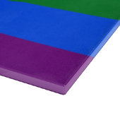 Glasspanplatte mit der Fahne "Pride Flag" für LGBT Schneidebrett (Ecke)