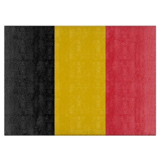 Glasspanplatte mit der Flagge Belgiens Schneidebrett (Vorderseite)