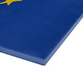 Glasspanplatte mit der Flagge der europäischen Gew Schneidebrett (Ecke)