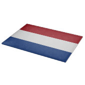 Glasspanplatte mit der Flagge der Niederlande Schneidebrett (Ecke)