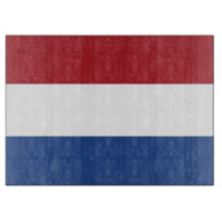 Glasspanplatte mit der Flagge der Niederlande