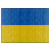 Glasspanplatte mit der Flagge der Ukraine Schneidebrett (Vorderseite)
