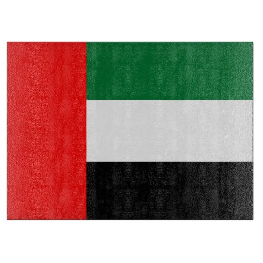 Glasspanplatte mit der Flagge der Vereinigten Arab Schneidebrett (Vorderseite)