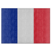 Glasspanplatte mit der Flagge Frankreichs Schneidebrett (Vorderseite)
