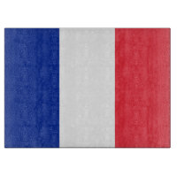 Glasspanplatte mit der Flagge Frankreichs