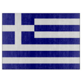 Glasspanplatte mit der Flagge Griechenlands Schneidebrett (Vorderseite)