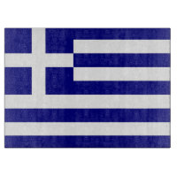 Glasspanplatte mit der Flagge Griechenlands