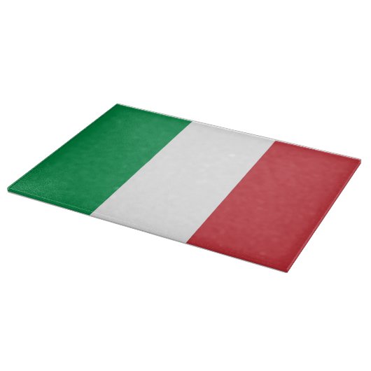 Glasspanplatte mit der Flagge Italiens Schneidebrett (Ecke)
