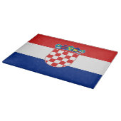 Glasspanplatte mit der Flagge Kroatiens Schneidebrett (Ecke)