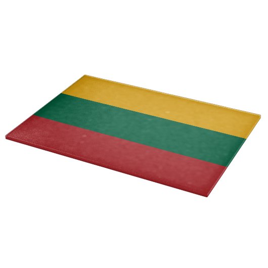 Glasspanplatte mit der Flagge Litauens Schneidebrett (Ecke)