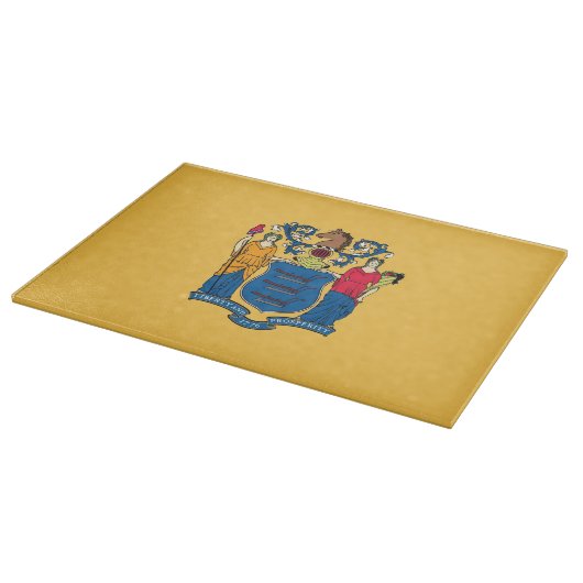 Glasspanplatte mit der Flagge New Jersey USA Schneidebrett (Ecke)