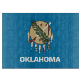 Glasspanplatte mit der Flagge Oklahoma, USA Schneidebrett (Vorderseite)