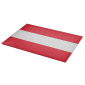 Glasspanplatte mit der Flagge Österreichs Schneidebrett (Ecke)