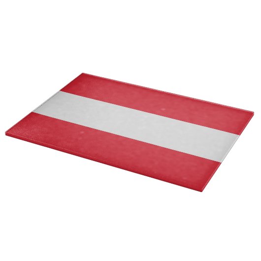 Glasspanplatte mit der Flagge Österreichs Schneidebrett (Ecke)