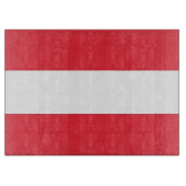 Glasspanplatte mit der Flagge Österreichs Schneidebrett (Vorderseite)