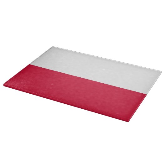 Glasspanplatte mit der Flagge Polens Schneidebrett (Ecke)