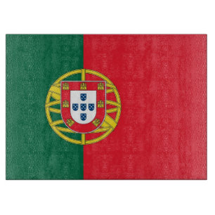Glasspanplatte mit der Flagge Portugals Schneidebrett