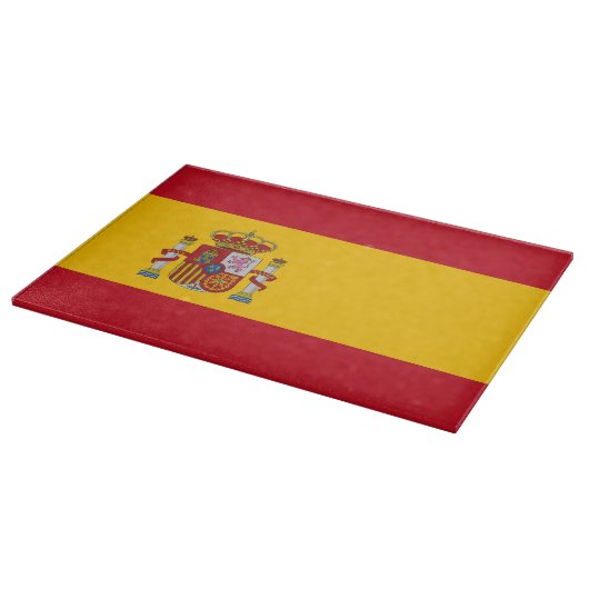 Glasspanplatte mit der Flagge Spaniens Schneidebrett (Ecke)
