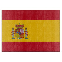 Glasspanplatte mit der Flagge Spaniens
