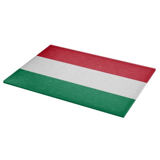 Glasspanplatte mit der Flagge Ungarns Schneidebrett (Ecke)