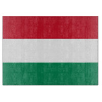 Glasspanplatte mit der Flagge Ungarns
