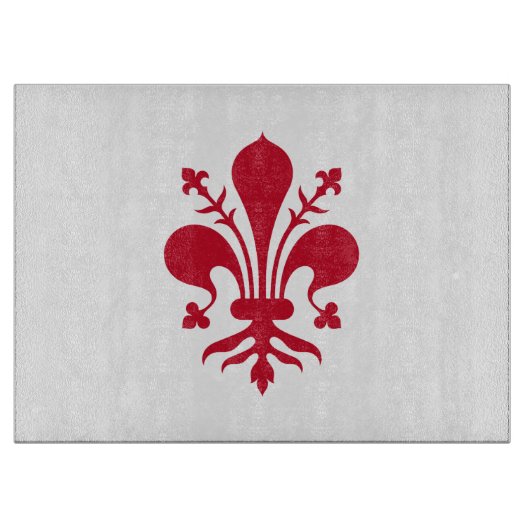 Glasspanplatte mit der Flagge von Florenz Schneidebrett (Vorderseite)