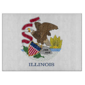 Glasspanplatte mit der Flagge von Illinois, USA Schneidebrett (Vorderseite)