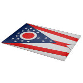 Glasspanplatte mit der Flagge von Ohio, USA Schneidebrett (Ecke)