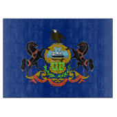 Glasspanplatte mit der Flagge von Pennsylvania, US Schneidebrett (Vorderseite)