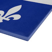 Glasspanplatte mit der Flagge von Quebec Schneidebrett (Ecke)