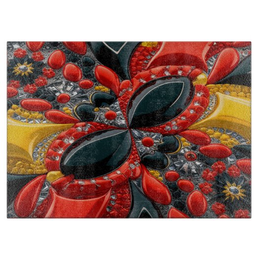 Glasspanplatte mit Deutschland Farben Schneidebrett (Vorderseite)