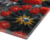 Glasspanplatte mit Deutschland Farben Schneidebrett (Ecke)