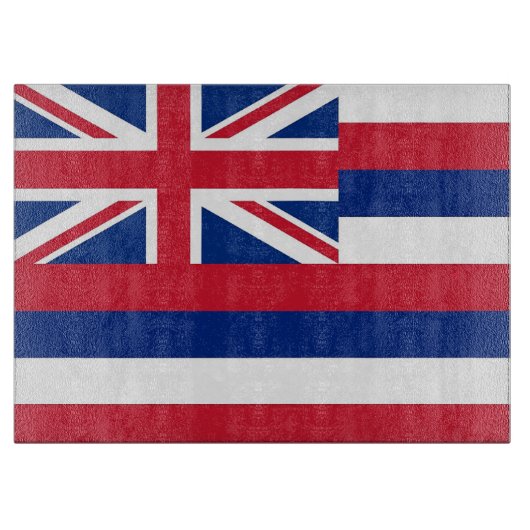 Glasspanplatte mit Flag Hawaii Staat, USA Schneidebrett (Vorderseite)