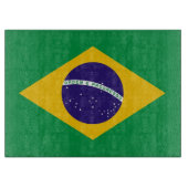 Glasspanplatte mit Flagge Brasiliens Schneidebrett (Vorderseite)