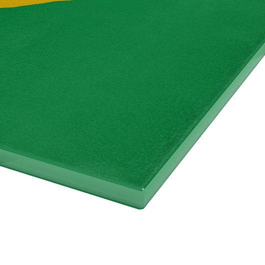 Glasspanplatte mit Flagge Brasiliens Schneidebrett (Ecke)