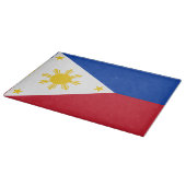 Glasspanplatte mit Flagge der Philippinen Schneidebrett (Ecke)