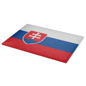 Glasspanplatte mit Flagge der Slowakei Schneidebrett (Ecke)