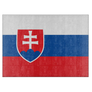Glasspanplatte mit Flagge der Slowakei Schneidebrett
