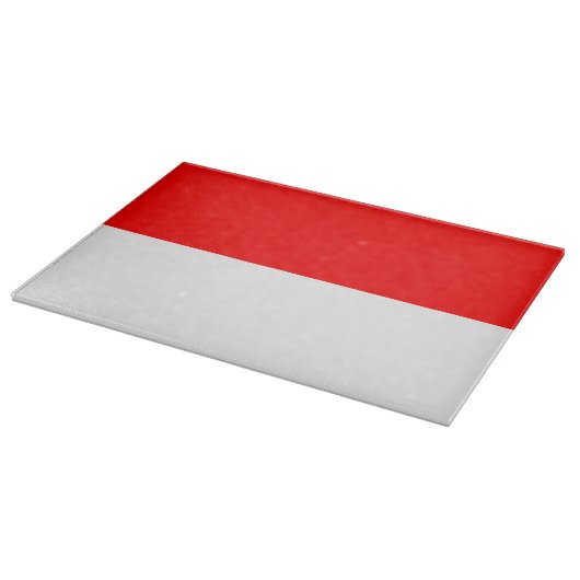 Glasspanplatte mit Flagge Indonesiens Schneidebrett (Ecke)