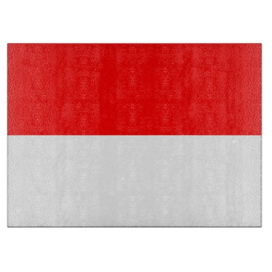 Glasspanplatte mit Flagge Indonesiens Schneidebrett (Vorderseite)