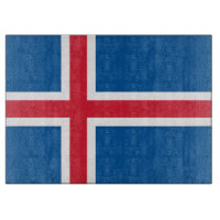 Glasspanplatte mit Flagge Islands