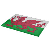 Glasspanplatte mit Flagge von Wales Schneidebrett (Ecke)