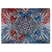 Glasspanplatte mit französischen Farben Schneidebrett (Vorderseite)