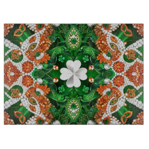 Glasspanplatte mit irischen Farben Schneidebrett