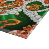 Glasspanplatte mit irischen Farben Schneidebrett (Ecke)